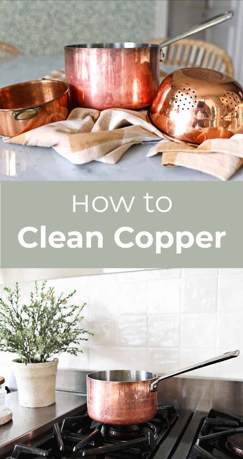 How To Clean Copper - A Beautiful Mess Copper Silverware, Copper Candlesticks, Copper Countertops, Clean Copper, Copper Cleaner, Copper Dishes, How To Clean Copper, Copper Tiles, How To Polish Copper