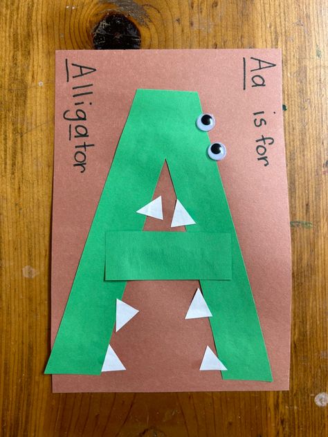 Letter A Arts And Crafts, Alphabet Parade, Alligator Crafts, Zoo Phonics, Preschool Letter Crafts, Alphabet Crafts Preschool, Abc Crafts, Alphabet Letter Crafts, Letter Craft