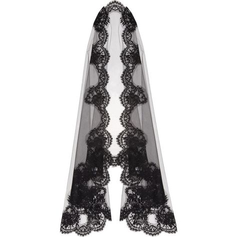 Dolce Gabbana Lace-appliqué tulle veil ($1,195) ❤ liked on Polyvore Lace Hair Accessories, Tulle Veil, Gothic Wedding Dress, Goth Wedding, Tulle Veils, Dark Wedding, Lace Veils, Fantasy Wedding, Lace Hair