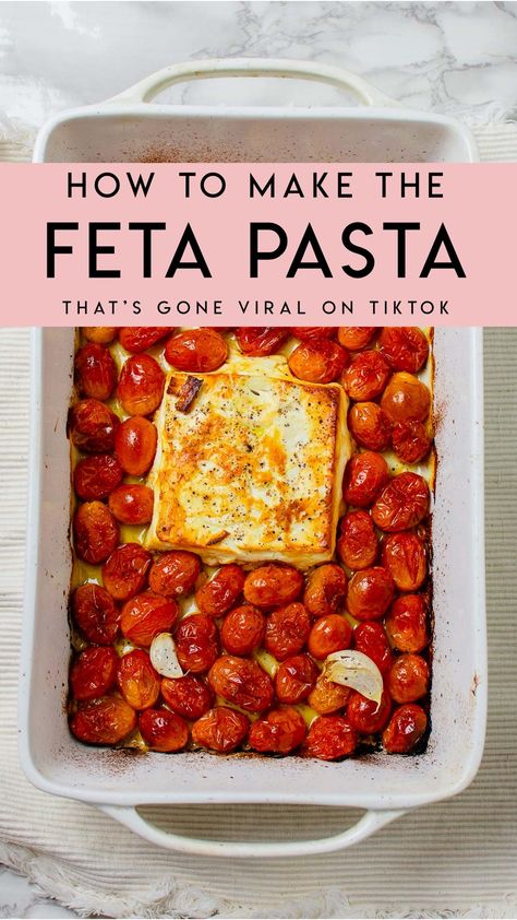 Feta Recipes, Feta Pasta, Viral On Tiktok, Perfect Pasta, Easy Dinners, Pasta Recipe, Recipe Book, Pasta Dishes, Easy Dinner Recipes