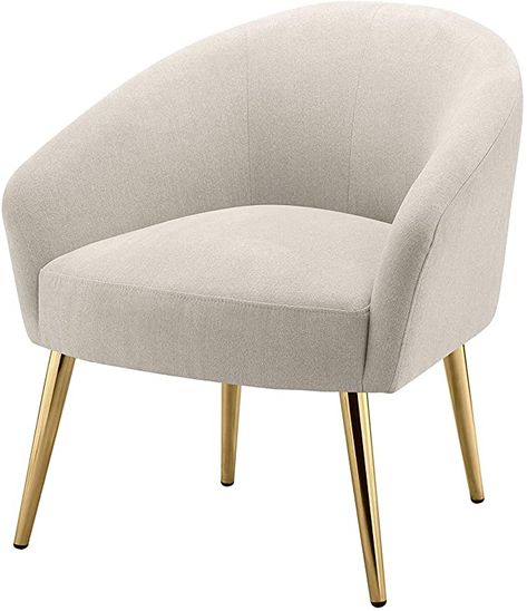 Amazon.com: Rosevera Contemporary Fabric Accent Chair with Hybrid Seating Cushion, Beige: Furniture & Decor Beige Accent Chair, Soft Decor, Living Room Decor On A Budget, Beige Chair, Colourful Living Room Decor, Tufted Accent Chair, Living Bedroom, Fabric Accent Chair, Contemporary Chairs