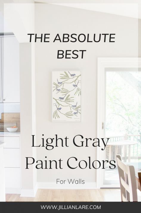 Lightest Gray Paint, Light Gray Paint Colors, White Grey Paint, Grey Interior Paint, Light Grey Paint, Pale Grey Paint, Warm Grey Paint Colors, Colors For Walls, Best Gray Paint Color