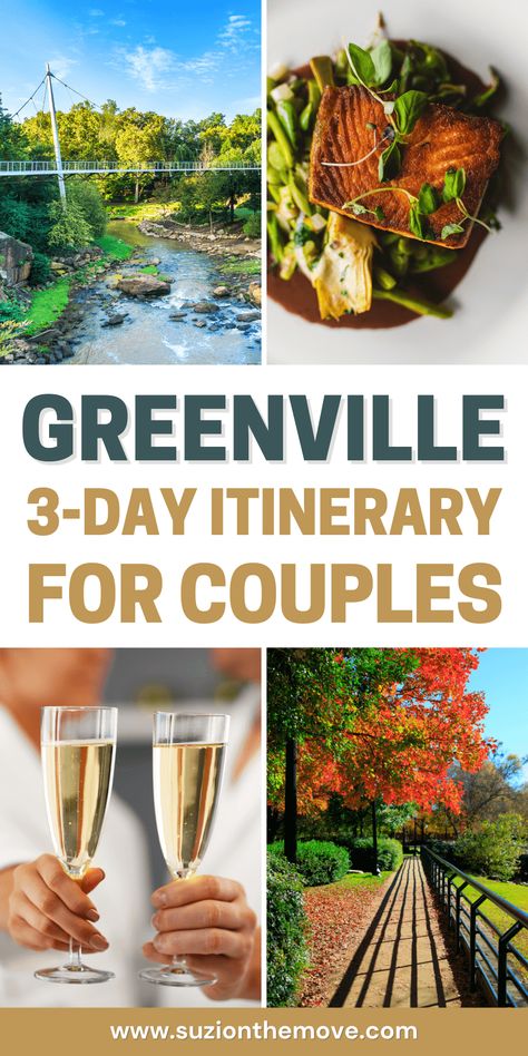 Planning a romantic getaway? This 3-day itinerary in Greenville, SC, is perfect for couples looking to explore charming downtown, enjoy great food, and relax. — greenville sc itinerary | greenville south carolina things to do | greenville south carolina downtown | greenville south carolina food | places to visit | travel guide Greenville Sc Things To Do In, Travelers Rest South Carolina, South Carolina Food, Travelers Rest, Vietnam Travel Guide, Romantic Things To Do, Greenville South Carolina, Couples Retreats, Autumn Park