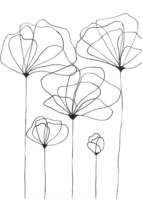 #lineart #easy #drawing Boho Flower Drawing Illustrations, Simple Floral Art Drawing, Very Simple Flower Drawing, Line Draw Flower, Beginner Flower Drawing, Drawing Ideas Easy Flowers Simple, Line Art Dandelion, Simple Floral Illustrations, Easy Flower Line Drawing