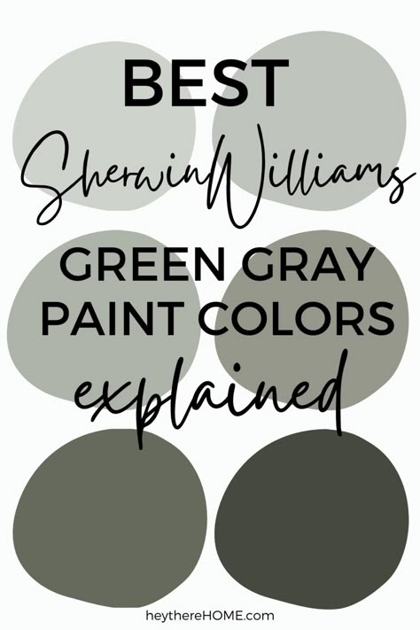 6 Of The Best Gray Green Paint Colors For Your Home Roycroft Green Sherwin Williams, Mindful Gray Accent Colors, Studio Mcgee Green Paint, Gateway Gray Sherwin Williams, 2025 Green Paint Colors, Dark Green Trim Interior, Softened Green Sherwin Williams Kitchen, Green Paint That Goes With Agreeable Grey, Best Bedroom Paint Colors Sherwin Williams Master Bath Green