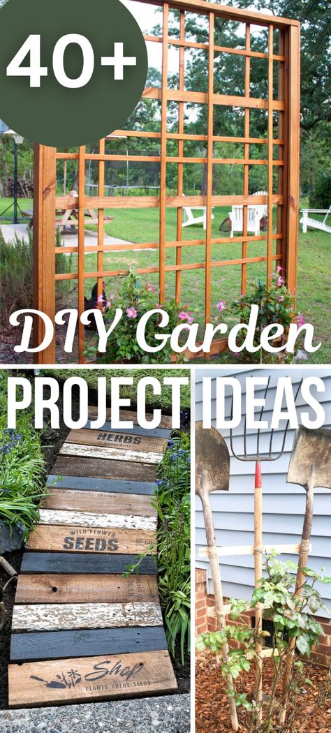 Outdoor ideas low budget. These DIY garden ideas are cheap and easy. This list of DIY garden projects are simple and can be done in a weekend. Get creative and have fun with these DIY garden projects for your outdoor space. Upgrade your backyard with these DIY outdoor projects: garden decor, DIY garden furniture tutorials, ideas for garden paths and DIY fences. There are even unique planter ideas for container gardening. Make budget friendly DIY garden trellis and DIY vertical planters. Quick Garden Ideas Easy Diy, Easy Diy Yard Projects, Cute Gardening Ideas, Diy Garden Patio Ideas, Diy Backyard Patio Designs, Unique Garden Sheds, Easy Landscape Ideas Backyard, Easy Garden Ideas On A Budget Simple, Unique Outdoor Decor