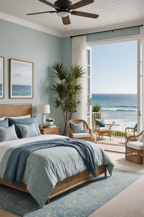 Serenity by the Sea: Creating Your Coastal Bedroom Oasis - West Magnolia Charm Sea Glass Bedroom Ideas, Costal Rooms, Sea Green Bedroom, Coastal Bedroom Inspiration, Green Coastal Bedroom, Sea Green Bedrooms, Ocean Bedroom Aesthetic, Coastal Bedrooms Decorating, Sea Bedroom Ideas