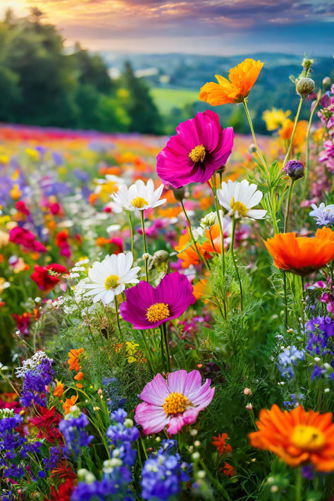 wildflowers Big Garden, Wallpaper Nature Flowers, Wildflower Garden, Beautiful Flowers Pictures, Flowers Perennials, Flower Backgrounds, Flower Images, Flower Field, Flower Pictures