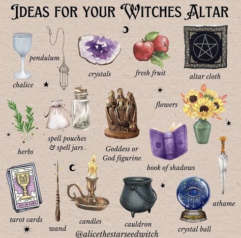 Wiccan Alter, Mother Earth Art, Altar Space, Witch Tools, Witchcraft Altar, Witch Room, Witch Wand, Crystal Altar, Witch Garden