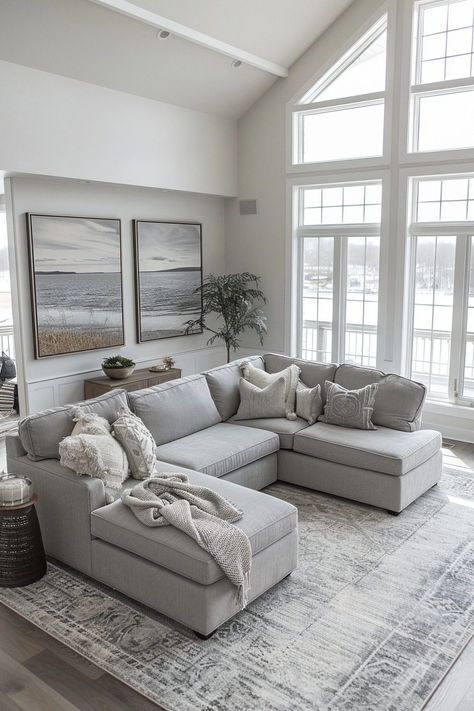 29 Grey Couch Living Room Ideas for a Chic and Versatile Space 6 Light Gray Couch Small Living Room Ideas, Rugs In Living Room Grey Couch, Living Room Inspo Grey Couch, Grey Apartment Living Room, Light Grey Living Room Ideas, Light Gray Couch Living Room, Living Room With Grey Couch, Grey And White Living Room, Light Grey Couch