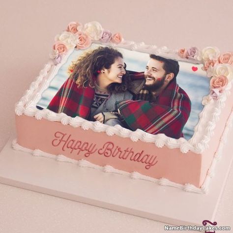 Photo Cake Ideas Pictures, Selfie Cake, Christmas Cakes Images, Cake With Pictures, Photo Print Cake, Photo Cakes, Birthday Wishes With Photo, Cake With Photo, Happy Birthday Cake Photo