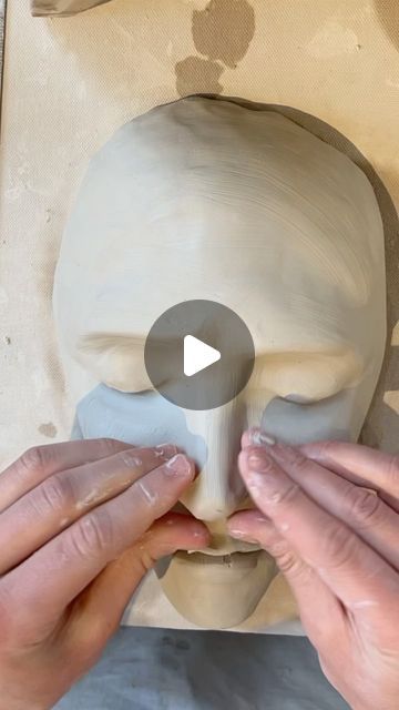 Jackson Shaner on Instagram: "Quick face for a work in progress.   #sculpture #ceramicsculpture #ceramicsculptures #figurativesculpture #figurativeart #artenthusiast #clay #clayart #clayartist #claysculpture #contemporaryart #fineart #facesculpting" Sculpting A Face In Clay, Face Molds For Polymer Clay, Air Dry Clay Human Figures, Sculpt Face, Clay African Masks, How To Sculpt A Face, Clay Face Sculpture Sculpting Tutorials, Face Clay Sculpture, Face Clay