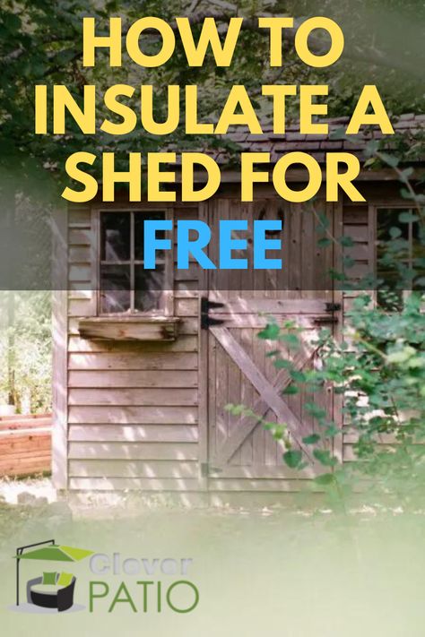 INSULATE A SHED FOR FREE Shed Porch Ideas Diy, Insulating Shed Walls, Insulated She Shed, Cheap Insulation Ideas Diy Shed, How To Wire A Shed For Electricity, Insulate Shed Diy, Simple Shed Ideas, Diy Insulation Cheap, Shed Workshop Layout