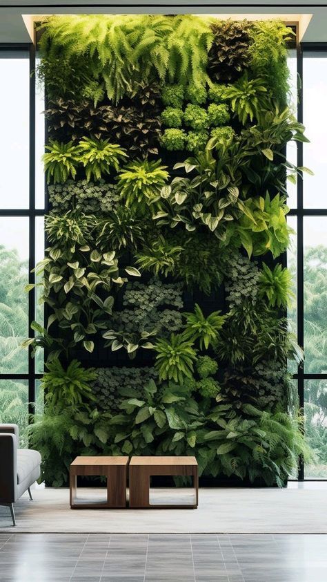 #BEAUTY, #RELATIONSHIPS #Fashion #Animals #Outfits #Winter Outfits #Animals Green Wall Interior, Green Wall Garden, Green Plant Wall, Vertikal Garden, Decoration Plants, Moss Walls, Garden Wall Designs, Plant Installation, Green Interior Design