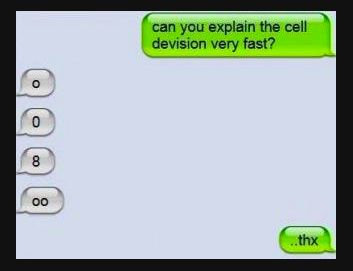 Cell division!  (Nerd humor alert) Nerd Jokes, Inspiration, Funny Stuff, Humour, Funny Jokes, Jokes, Funny Texts, Prison Humor, Really Funny