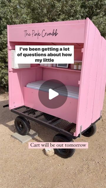 Tiffany Hill on Instagram: "My brain has been bouncing back and forth between my courses/memberships for bakers and my little pink bakery cart. 💗   For bakers who are a part of, or thinking about joining, my Pink Plan membership, just a quick FYI to please be on the lookout here and in my stories for changes that are coming…specifically that the Pink Plan courses will soon be restructured into a clear program with a clear start and finish rather than a multitude of individual sessions. It’s grown so much that I think this will greatly assist you with a game plan when it comes to operating a successful and profitable home bakery. More info at www.thinkpinkbakers.com.   As for my bakery cart, it will be out tomorrow, July 30th) so if you are local, stop by. 💗💗 Here’s how it works:  1. I a Bakers Cart Ideas, Bakery Selling Ideas, Bakery Booth Ideas, Pop Up Bakery Stand, Self Serve Bakery Cart, Self Serve Bakery Stand, Mobile Bakery Ideas, Micro Bakery Porch Pickup, Diy Bakery Cart