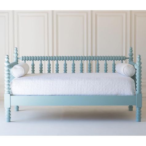 Spindle Daybed, Headboard Vintage, Iranian Rug, Dix Blue, Handy Craft, Steel Bed Frame, Spindle Bed, Beautiful Bed, Steel Bed