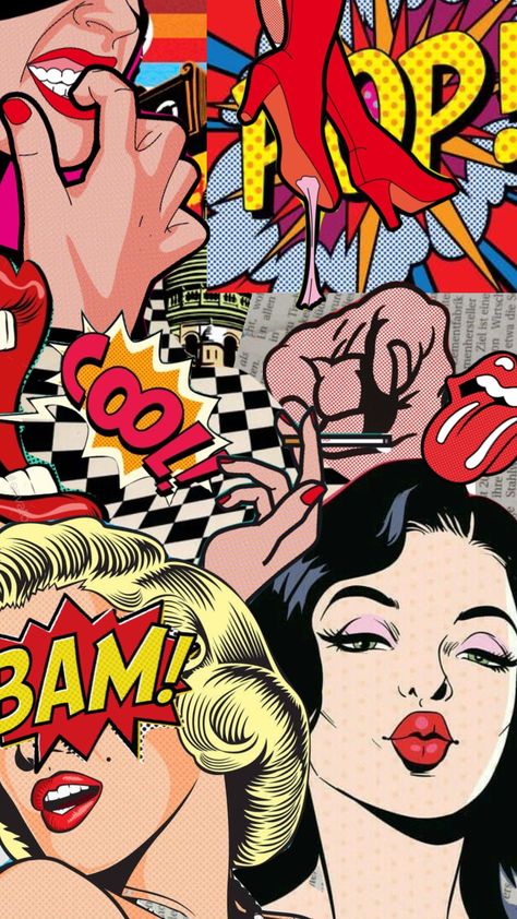 #moodboard #vintage #collage #art #popart #colorful #pop #colors #vibrant #colormoodboard #popculture Images Pop Art, Pop Art Collage, Pop Art Images, Pop Art Fashion, Pop Art Women, Pop Art Drawing, Vintage Pop Art, Pop Art Illustration, Pop Art Comic