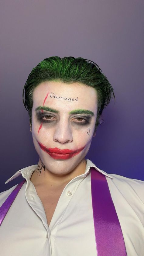 Joker And Harley Quinn Makeup, Harley Quinn Makeup, The Joker Illustration, Joker Makeup, Joker Harley Quinn, Male Faces, Joker Harley, Toddler Halloween Costumes, Halloween Costumes For Couples