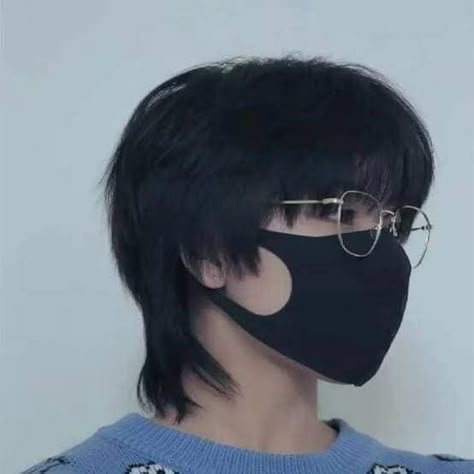 Korean Boy Cut, Long Hair Korean Style Men, Mullet Haircut Korean, Korean Boy Hair, Mullet Tomboy, Short Hair Boy, Tomboy Hair, Korean Mullet, Makeup Look Black Women