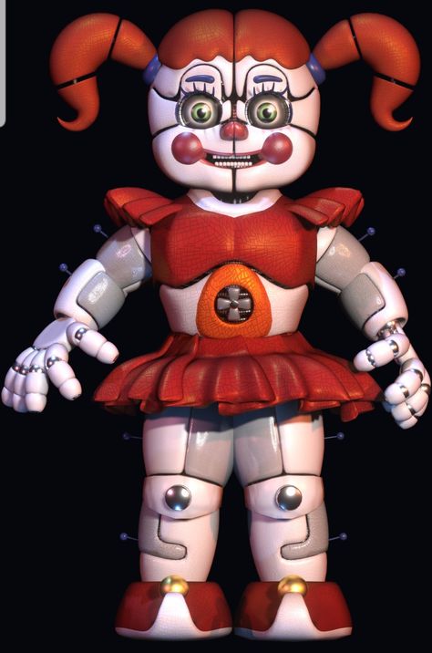 Circus Baby Drawing, Fnaf Plushies Drawings, Fnaf Ennard Redesign, Toy Animatronics Fnaf Fanart, Fnaf Circus Baby, Circus Baby Fnaf, Fnaf Stylized Animatronics, Craft Ribbon Storage, Five Nights At Freddy's Marionette