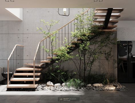 S House | Map Design on Behance House Map Design, Reling Design, Industrial Staircase, Home Map Design, Staircase Interior Design, Staircase Design Modern, Rustic Homes, Stairway Design, Stairs Design Modern