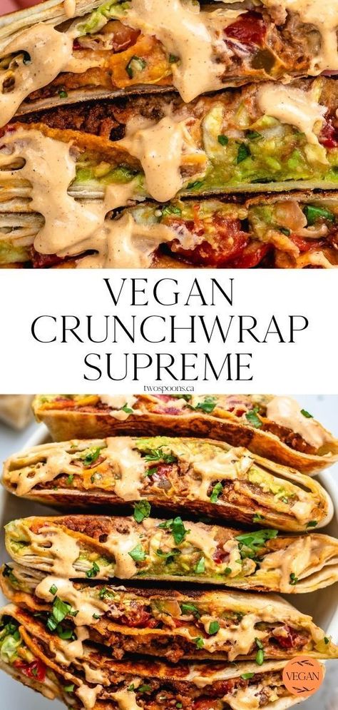 Vegan Crunchwrap Supreme Vegan Crunchwrap, Crunchwrap Supreme Recipe, Chips Recipes, Crunchwrap Supreme, Vegan Lunch Recipes, Zucchini Chips, Tasty Vegetarian Recipes, Vegan Cooking, Zucchini Recipes