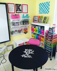 Tiny Classroom, Small Classroom Setup, Student Book Boxes, Small Group Table, Small Classroom, Personal Word Wall, Classroom Setup Elementary, Intervention Classroom, Classroom Arrangement