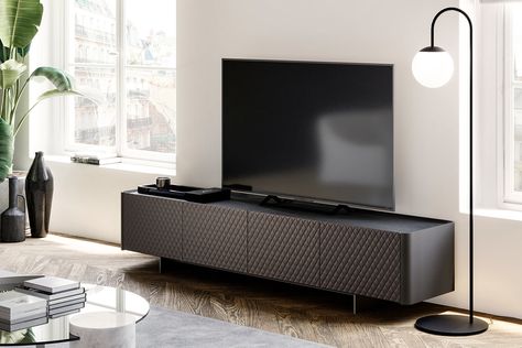 Wood tv console