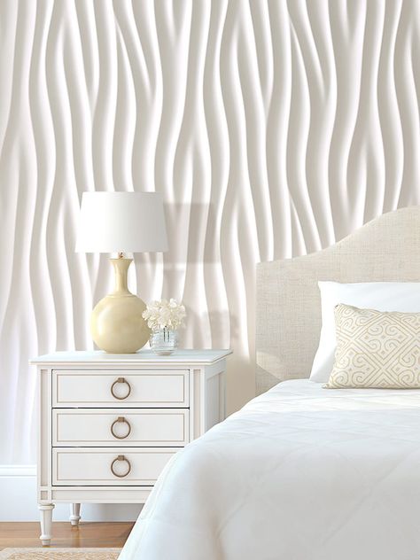 Tile Bedroom, Textured Wall Panels, Wall Tiles Design, Wall Panel Design, Wall Texture Design, Wall Panels Bedroom, Pvc Wall Panels, Bedroom Panel, Ideas Casa