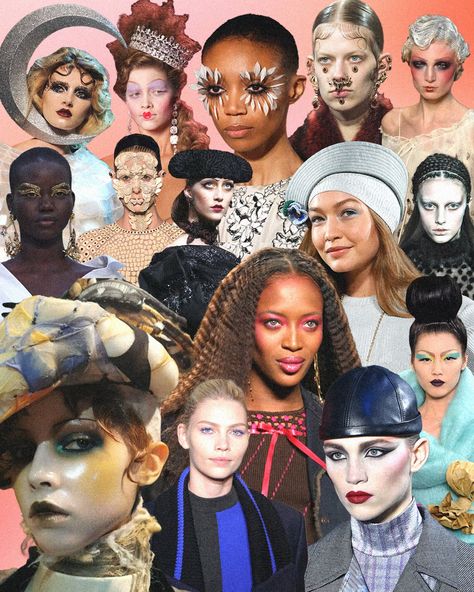 Pat McGrath's Most Memorable Runway Makeup Looks Ever Runway Makeup Looks, Makeup Collage, Makup Looks, Pat Mcgrath Makeup, Galliano Dior, Minimal Makeup Look, Runway Makeup, Mascara Brush, Makeup Class