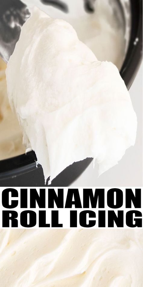 Cinnamon Rolls Homemade Easy No Cream Cheese, Cinnamon Roll Icing Recipes, Cinnamon Bread Icing Recipe, Cake And Icing Recipes, Bridgette Williams Cinnamon Rolls, Best Cinnamon Roll Icing Recipe, Cinnamon Roll Icing Recipe Without Cream, Thick Cinnamon Roll Frosting, Cinnamon Roll Frosting Easy