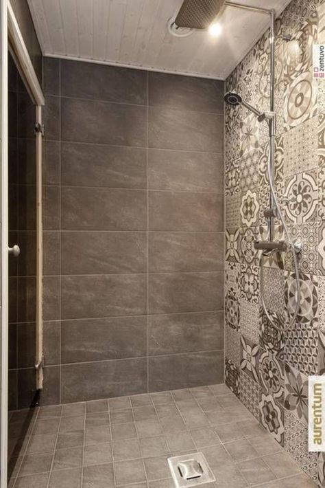 #construction #interiors #instagram #washroomstories #bathroomtiles #grey #ceramic #hygiene Washroom Tiles Design, Patterned Bathroom Tiles, Small Bathroom With Shower, Washroom Decor, Washroom Design, Small Bathroom Makeover, Bathroom Tile Designs, Bathroom Design Decor, Toilet Design