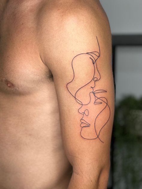 Men Line Tattoo Ideas, Mens V Line Tattoo, Men’s Fine Line Tattoo, Single Line Tattoo Men, Phoenix Moodboard, Outline Tattoo Men, Line Work Tattoo Men, Mens Fine Line Tattoos, Face Silhouette Tattoo