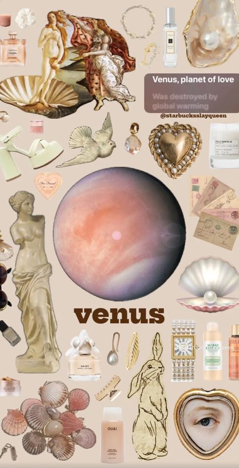 Venus Astrology Aesthetic, Venus Energy Aesthetic, Goddess Venus Aesthetic, Venus Symbolism, Venus Style Aesthetic, Cancerian Venus Aesthetic, Venus Art Goddesses, Venus Wallpaper Aesthetic, Venus Aesthetic Wallpaper