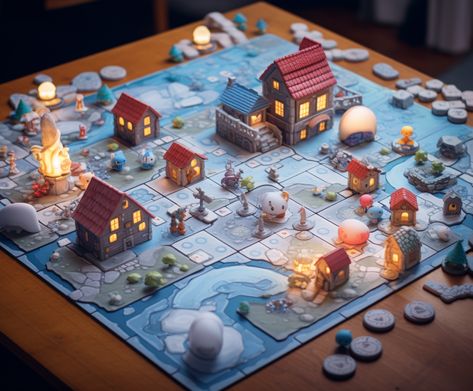 Board Game Board Design, Board Games Design, Cute Board Game Design, Board Game Design Inspiration, Dnd Board Game, Gameboard Design, Handmade Board Games, Board Games Ideas, Game Board Design