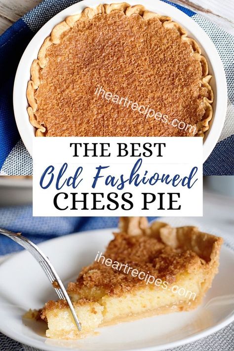 Old Fashioned Chess Pie, Best Chess Pie Recipe, Jefferson Davis Pie, Chess Pie Recipe Southern, Simple Pies Recipe, Southern Pies Recipes, Southern Recipes From The Deep South, Old Fashion Pies, Deep South Recipes