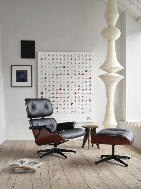 Charles And Ray Eames Furniture, Eames Lounge Chair And Ottoman, Eames Lounge Chair Living Room, Lounge Chair Eames, Charles Eames Chair, Vitra Lounge Chair, Charles Eames Lounge Chair, Eames Furniture, Famous Furniture