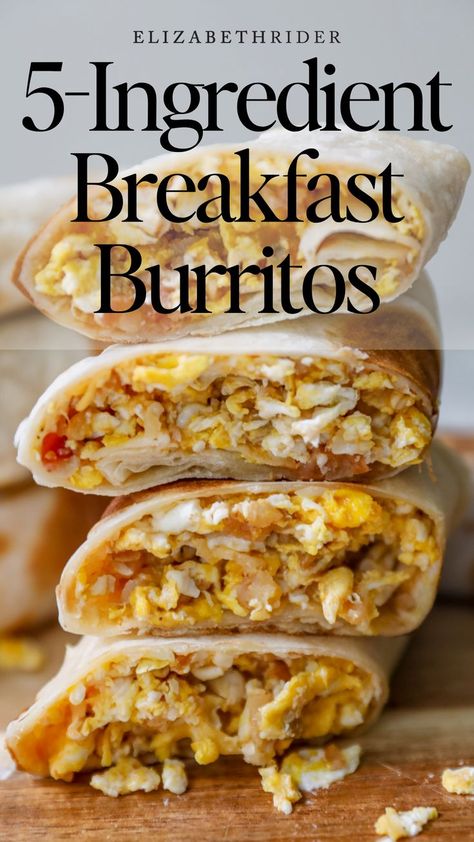 These easy, five-ingredient breakfast burritos are quick, easy, and totally customizable.Whether you’re getting yourself or your family out the door in the mornings or you need to feed a crowd, they’re one of my all-time favorite solutions for busy mornings.Once you learn the method, these will become a staple in your kitchen.Quick breakfast burrito | Vegetarian breakfast burrito | Healthy breakfast burritos Breakfast Burritos Frozen Vegetarian, Breakfast Burritos No Meat, Quick Breakfast Burritos, Simple Breakfast Burritos, Breakfast Wraps Recipes Easy, Easy Meal Prep Breakfast Burritos, Breakfast For 4 People, Breakfast Egg Burritos, Dairy Free Breakfast Burritos