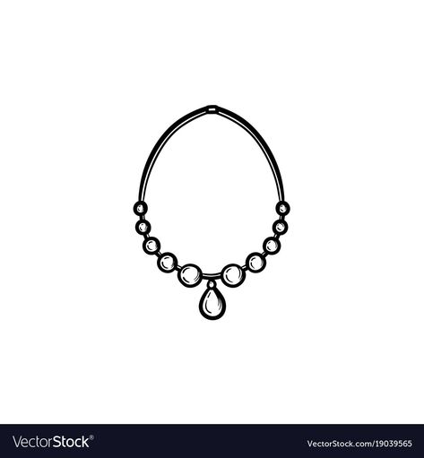 Necklace Sketch, Logo Design Jewelry, Jewelry Logo Ideas, Drawing Base Poses, Sketch Photo, Necklace Drawing, Icon Necklace, Icon Jewelry, Sketch Icon