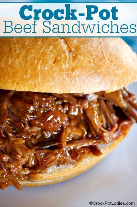 A quick and easy recipe that puts a spin on your normal pot roast meal in a crock-pot. Crock-Pot Beef Sandwiches a recipe everyone will love. Beef Sandwiches Crock Pot, Easy Roast Beef, Bbq Beef Sandwiches, Beef Sandwich Recipes, Easy Roast, Crock Pot Beef, Roast Beef Sandwich, Beef Sandwiches, Sandwich Bar