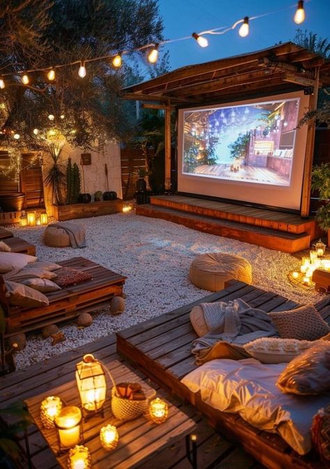 Backyard California Room, Outside Seating Area Diy, Backyard Interior Design, Diy Home Outdoor Projects, Cute Outdoor Patio Ideas, Outdoor Cozy Seating, Entertainment Patio Ideas, Small Backyard Aesthetic, Amazing Outdoor Spaces