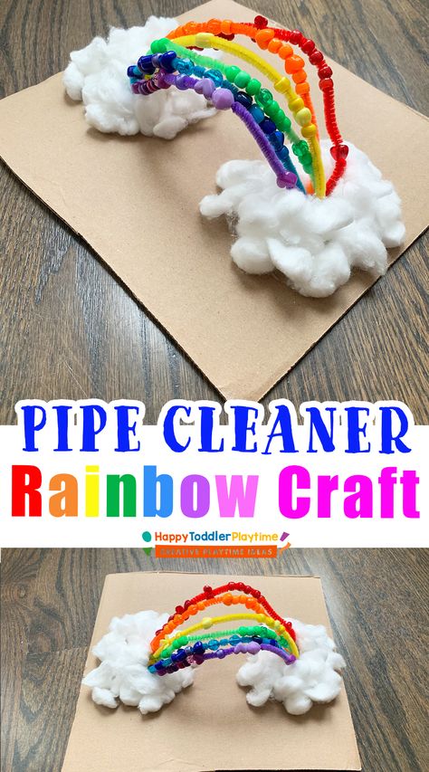 Pipe Cleaner Crafts For Kids, Rainbow Craft, Pipe Cleaner Crafts, Rainbow Crafts, Daycare Crafts, Camping Crafts, Preschool Art, Craft Activities For Kids, Pipe Cleaner