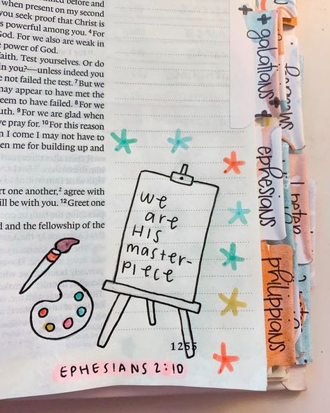 Bible Journaling Ephesians, Journal D'inspiration, Bible Highlighting, Bible Drawings, Journal Bible Quotes, Bible Journal Notebooks, In My Bible, Bible Cards, Bible Drawing