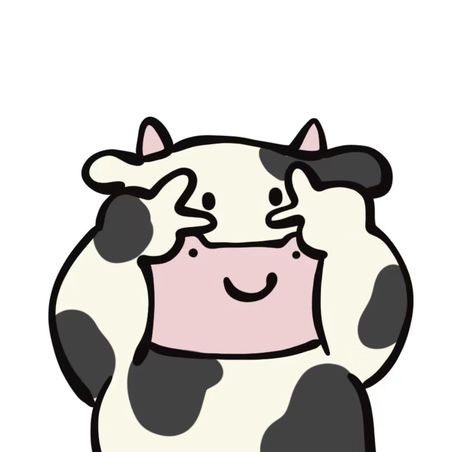 Cute Cow Pfp, Cow Cute Drawing, Cow Pfp, Cute Cartoon Art, Cow Icon, Cow Cartoon, Pink Tumblr Aesthetic, Cartoon Cow, Snoopy Wallpaper