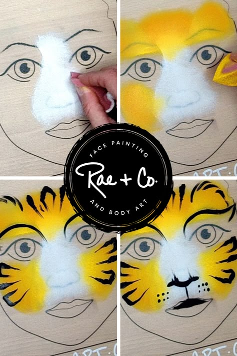 This on-the-job tiger face-painting tutorial is a great starting point for beginners or volunteers and uses basic supplies like a 12-color palette. Tiger Face Paint Easy, Minimalist Hairstyles, Tiger Face Painting, Lion Face Paint, Easter Face Paint, How To Face Paint, Easy Face Painting Designs, Animal Face Paintings, Festival Face Paint