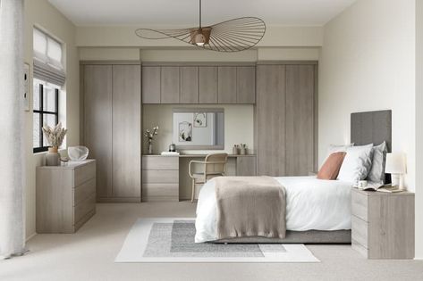 Built In Dressing Table, Bedroom Furniture Uk, Fitted Bedroom Furniture, Minimal Modern Design, Transforming Furniture, Fitted Bedrooms, Wardrobe Furniture, Fitted Wardrobes, Wardrobe With Dressing Table