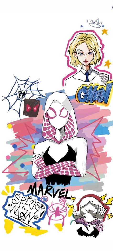 Spider Woman Spiderman Girl, Spiderman And Spider Gwen, Spiderman Art Sketch, Desain Buklet, Desain Quilling, Cute Blue Wallpaper, Graphic Design Assets, Spider Art, Witchy Wallpaper