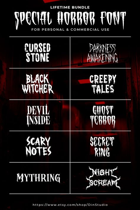 Canva Horror Font, Horror Title Ideas, Horror Design Ideas, Horror Lettering, Fonts For Edits, Horror Graphic Design, Spooky Lettering Halloween Fonts, Mental Prison, Horror Logo