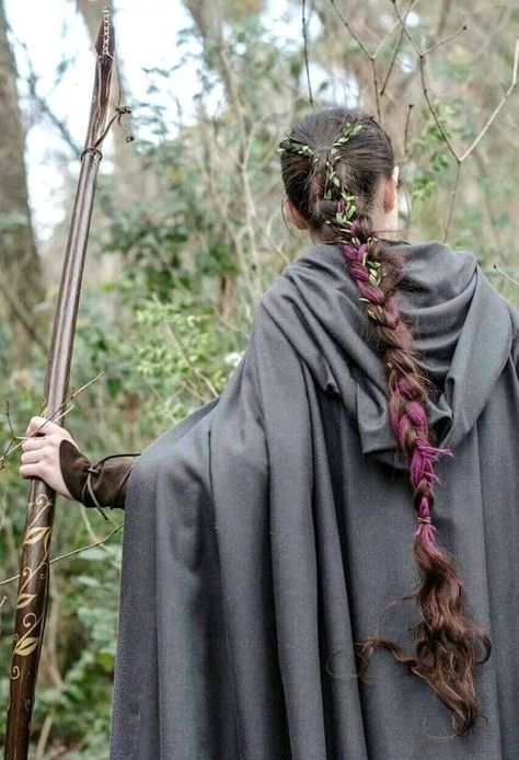 Wizard Staff, Viking Braids, Cool Braid Hairstyles, Fantasy Hair, Fantasy Costumes, Hair Reference, Fantasy Aesthetic, Fantasy Clothing, Fantasy Fashion